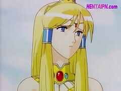 Cute anime princess taking in a man's hard dick in hot outdoor sex