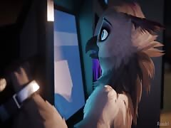 Horny cartoon furry bird jacks off its cock and had intense orgasm