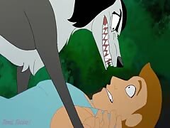 Dog riding the big cock of a nasty dude in beastiality porno