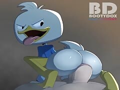 Bird got fucked in the ass by a nasty beastie gal dude