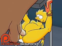 Big horse dick destroying a girl's pussy while she's tied up