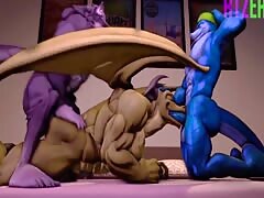 Animal gay porno with huge wolf having sex with big dick animal