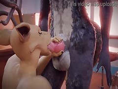 Gay dog animal anal sex with dick licking and sucking