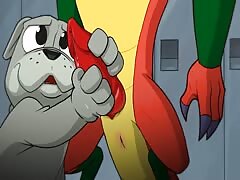 Dog porno with dragon getting blowjob from a dog