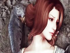 Beautiful hentai chick got caught and became sex slave of goblins