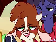 Nasty dude fucking a cow in the ass in beastiality porno