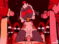 Cartoon porno of cute little gay getting gangbanged