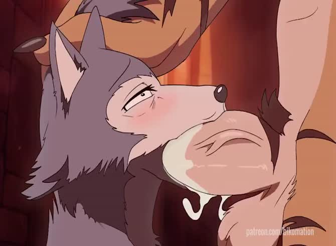  Big tiger getting blowjob from dog in animal porno