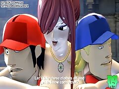 Fairytail anime porn with Natsu fucking a beautiful and sexy girl